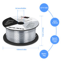 MIG MAG welding wire Cored wire E71T-GS | 0.8 / 1 kg / 2 X D100 roll NoGas