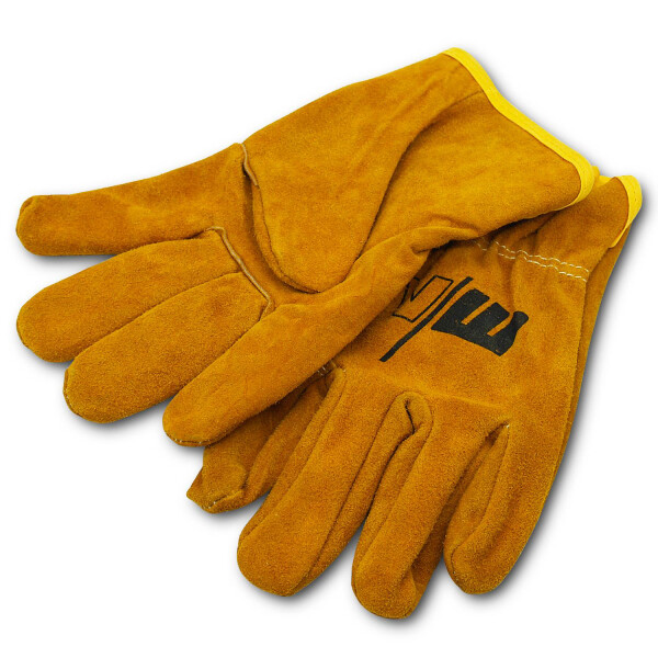 Arbeitshandschuhe, Leder, robuster Schutzhandschuh, Schutzkleidung | gelb