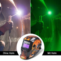 Automatic welding helmet Wig Tig Mma Mig Mag welding mask | Flames design