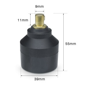 Adapter for welding cable plug 13mm to 9mm (13mm socket to 9mm mandrel)