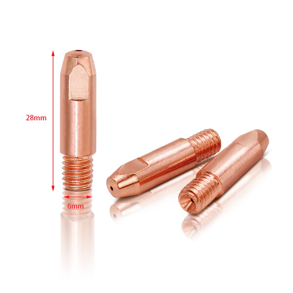 MIG Welding Contact Tips Set For MB15/15AK Torch - 0.8/1.0/1.2mm Wire Size, 16 Pieces With Nozzles & Holders - View #3