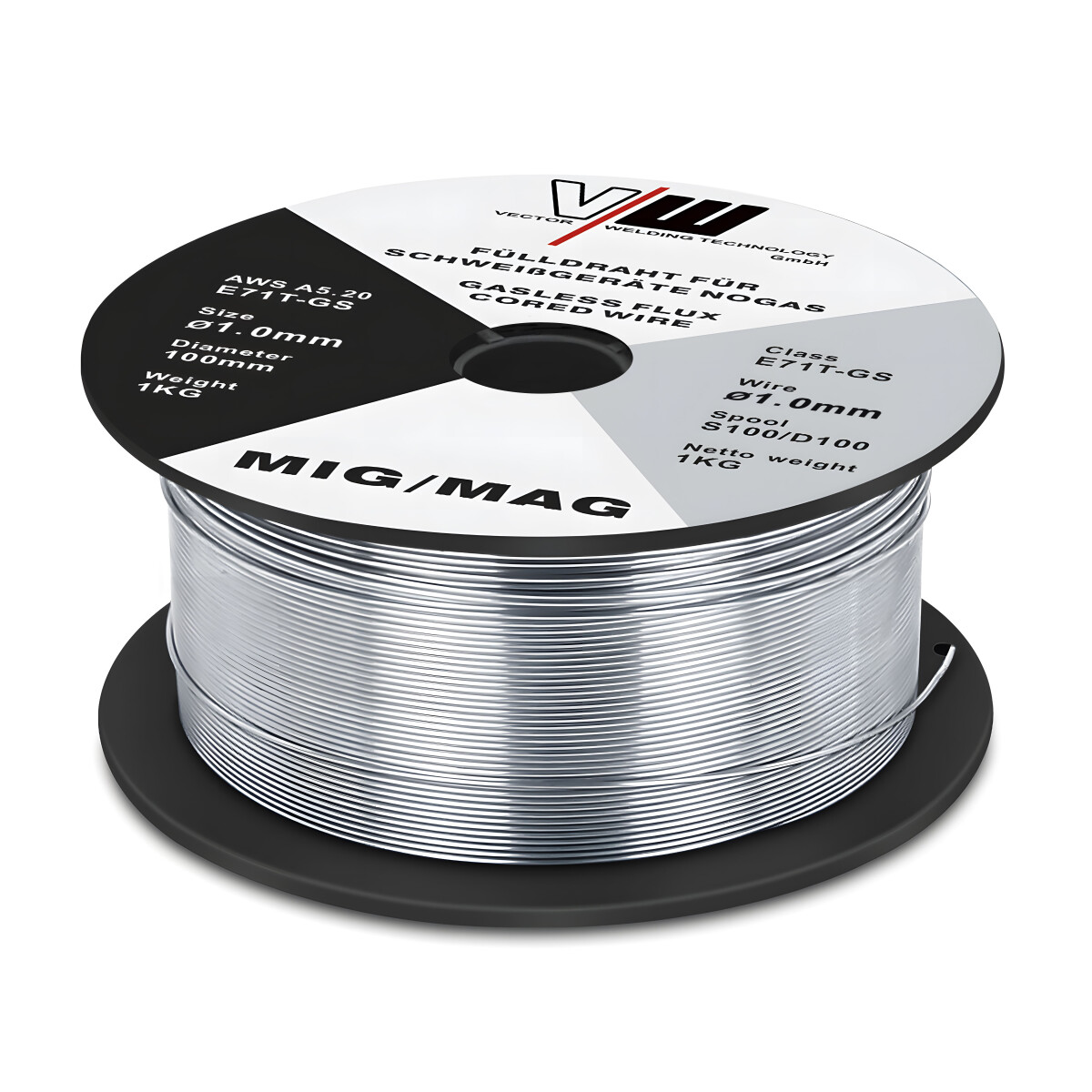 MIG MAG welding wire Cored wire E71T-GS | 1.0 / 1 kg / D100 roll | NoGas