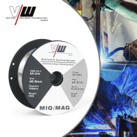 MIG MAG Rollo de alambre de varilla de soldadura de acero inoxidable ER308L | 0.8 / 1kg / D100 - S100 Rollo