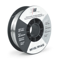 MIG MAG Schweißdraht Drahtrolle Edelstahl ER308L | 0.8 / 5kg / D200 - S200 Rolle