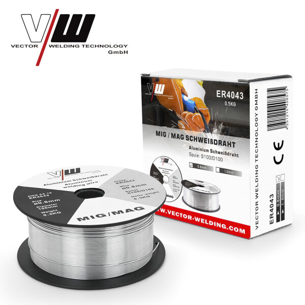 ER4043 MIG Aluminium-Schweißdraht, 4 Spulen à 0,5 Kg, Durchmesser 0,1 Cm – Für 6XXX Legierungen & Guss