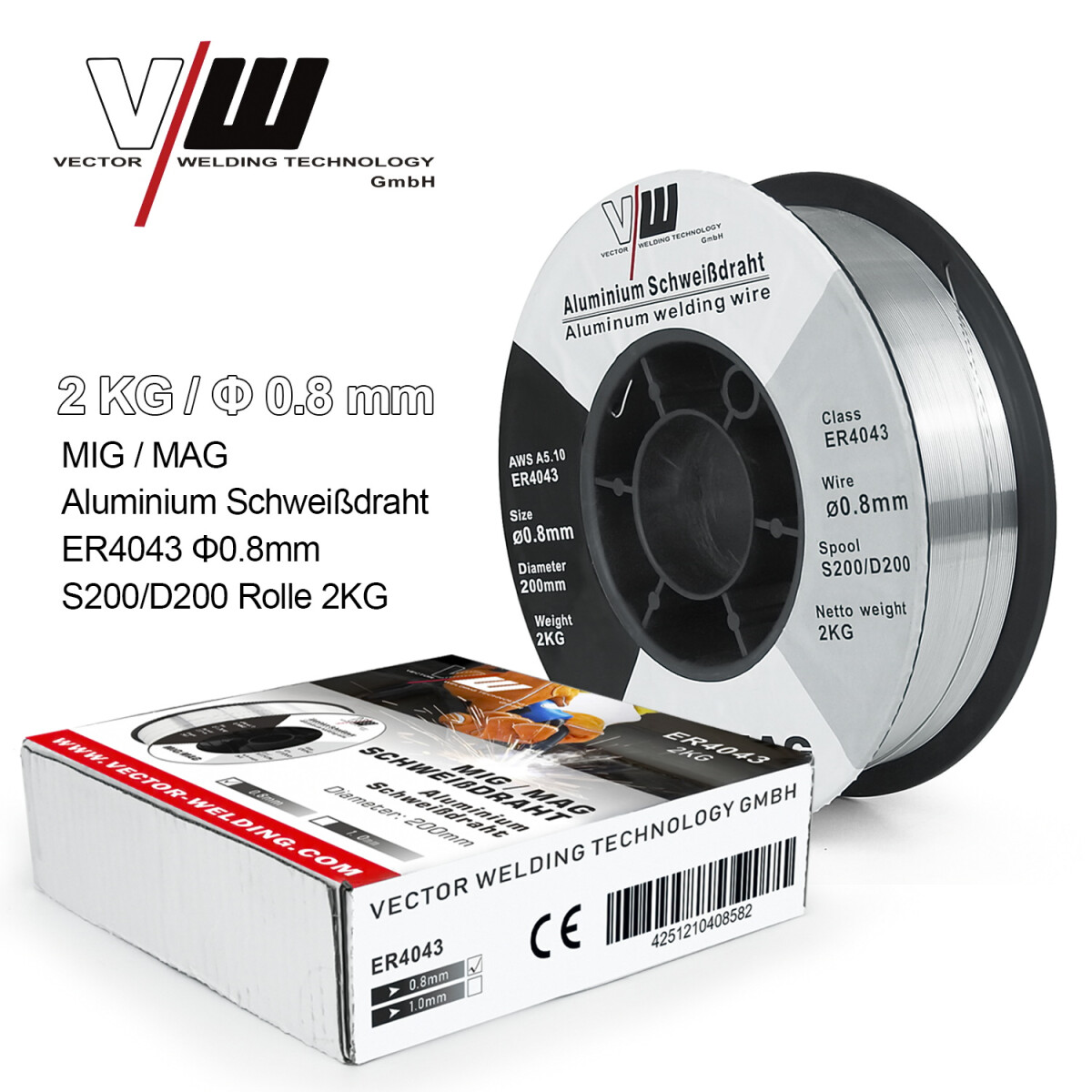 STAHLWERK Bacchette Per Saldatura TIG Additiva ER4043Si5 Alluminio 1,6 - Foto 2