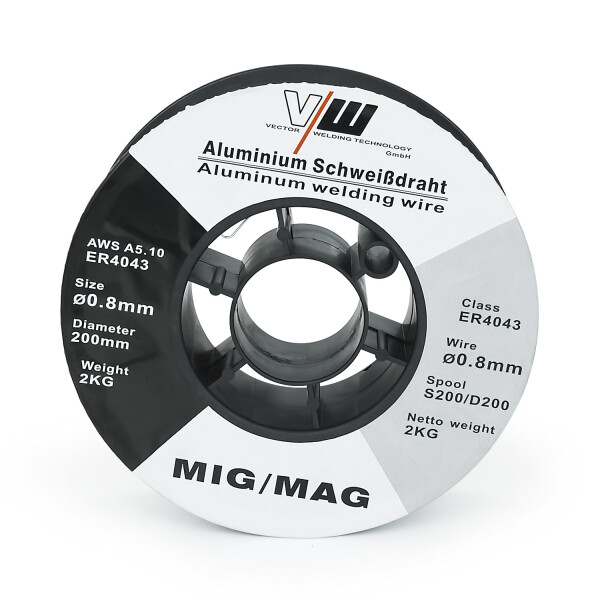 Aluminium 4043 MIG Schweißdraht - 1 Rolle, 0,88 Cm, ER4043, Für Alu-Schweißen