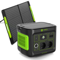 400W Powerstation with Solar Panel | Portable SolarCube 320Wh Peak Power 800W + 100W Solar Panel