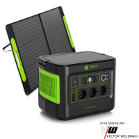 1000W Powerstation with Solar Panel | Portable SolarCube 896Wh Peak Power 2000W + 100W Solar Panel
