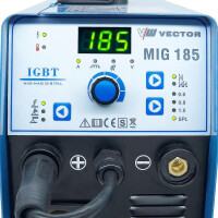 Saldatrice MIG MAG 185A, elettrodo MMA 160A, IGBT, per rotolo di filo da 1 kg | MIG185A