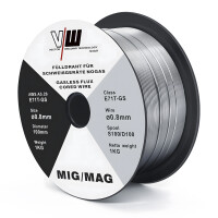 Bobina di filo per saldatura: MIG MAG filo animato E71T-GS | 0.9 / 1 kg / D100 bobina | NoGas