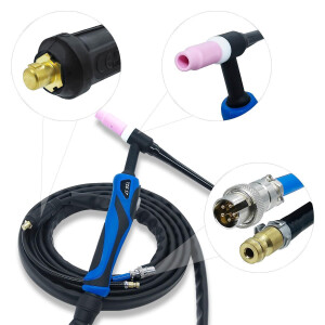 Schweißgerät SET DC WIG 200A mit Plasmaschneider 50A, Automatikhelm, Druckminderer & Zubehör | Berlin 2400