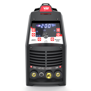 NewYork 2500D - Soldador TIG CA/CC 200A + cortador de plasma 50A | Set digital con casco, reductor de presión y accesorios