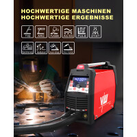 NewYork 2500D - Soldador TIG CA/CC 200A + cortador de plasma 50A | Set digital con casco, reductor de presión y accesorios