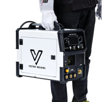 MIG/MAG Schweißgerät 200 A mit Doppelpuls – Aluminium, DC-WIG, MMA & Plasmaschneider 50 A – CTM250 PRO