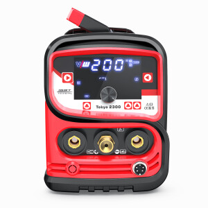 Schweißgerät Set mit Gas Tokyo 2300 DC WIG 200A Puls mit Argon & Helm