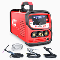 Schweißgerät Set mit Gas Tokyo 2300 DC WIG 200A Puls mit Argon & Helm