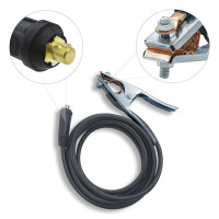 Ground cable with pliers 16 mm² / 200 A plug 9 mm (5 m)